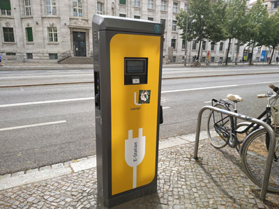 Cargador eléctrico público en Leipzig